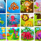 Fiddlys Fiddly s Wood Jigsaw Puzzles for Kids & Children - 9 Pieces (Pack of 12 - Animals+Dinos+Sea) Age 3+