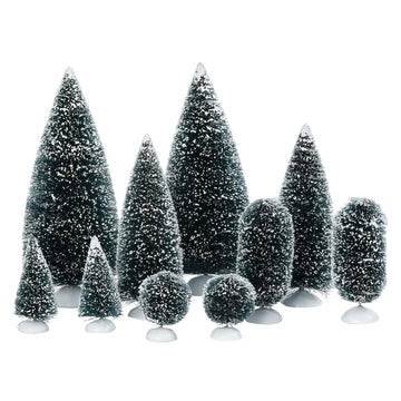 Department 56 Accessories For Villages Bag-O-Frosted Topiaries Tree