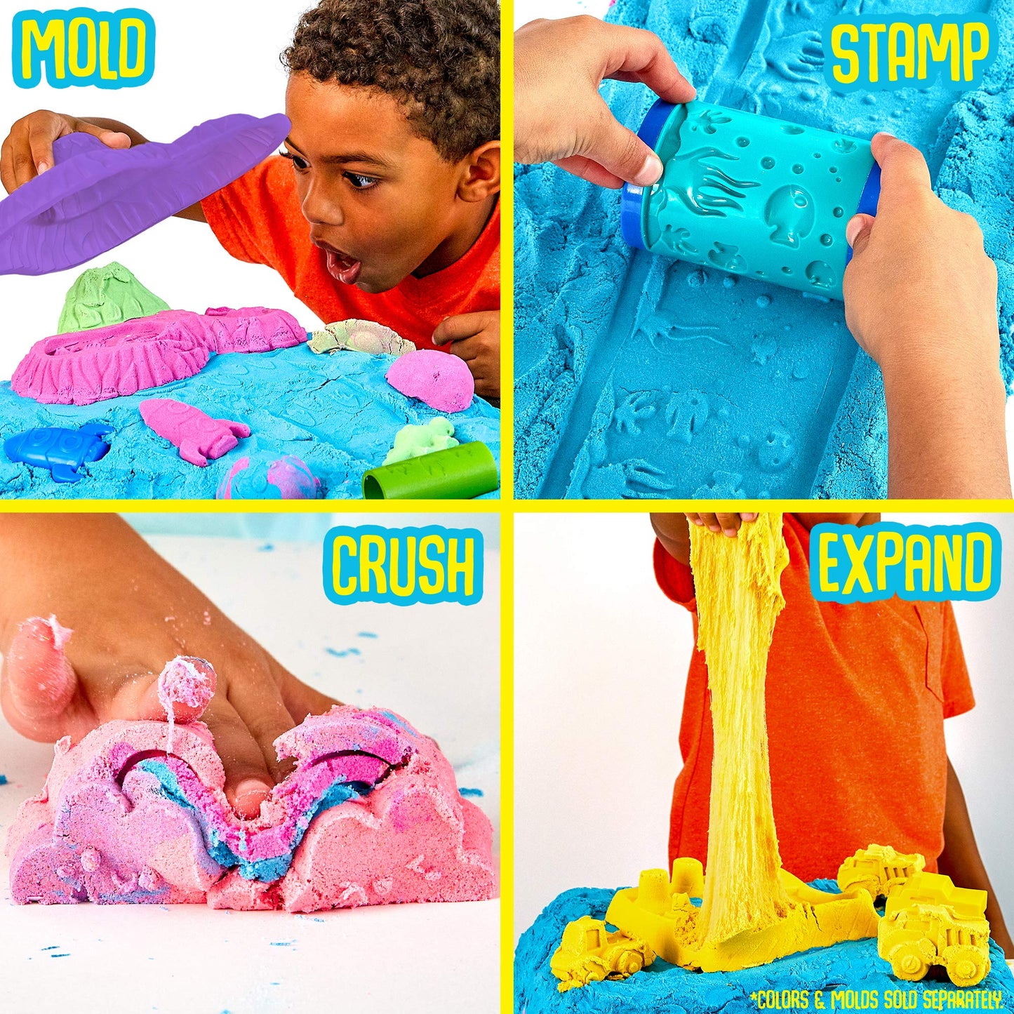 SLIMYSAND Cloud Slime, 1.5 Lbs Light Blue Stretchable Moldable Sand in Reusable Bucket, Model 138865