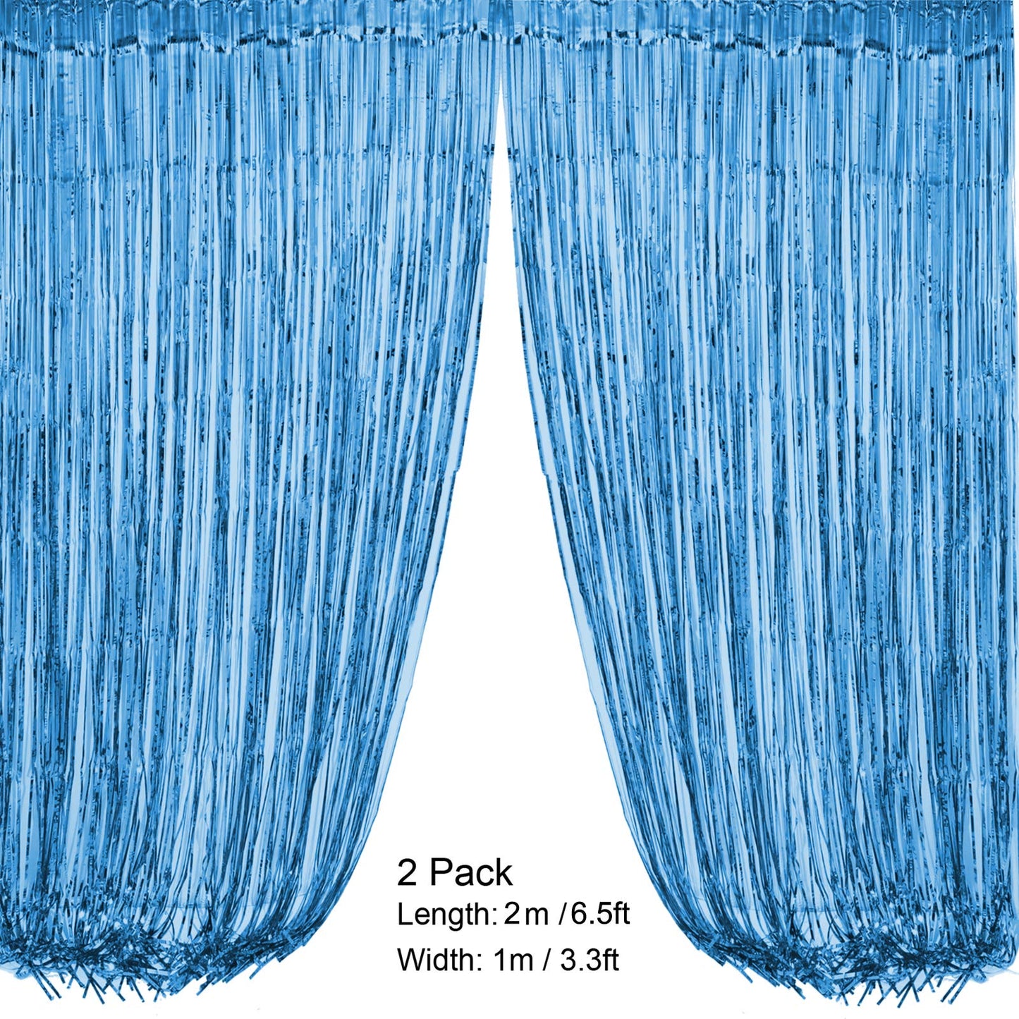Recosis Birthday Party Decorations, Blue Party Decorations For Boy Men, Happy Birthday Banner, Curtains, Paper Pompoms And Fans,