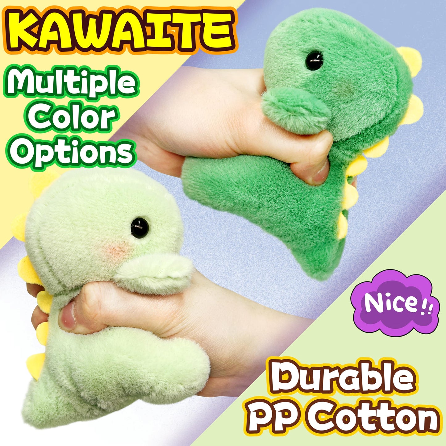 Fat Dinosaur Stuffed Animals, Dino Kawaii Plush Toy For Girls And Boys, Soft Dinosaur Plush Toys Keychain, Small Dinosaur Plushi