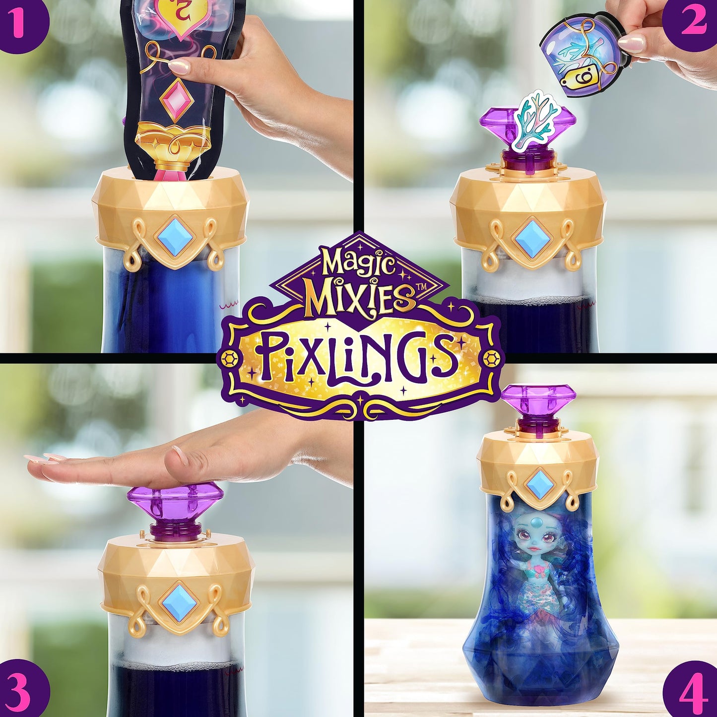 Magic Mixies Pixlings Marena The Mermaid Doll - Create & Mix Potion - Small Multicolor - Model 14872