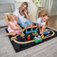16 Piece Carpet Squares Puzzle Mat 49 x 49 Plush Interlocking Carpet Tiles  Foam Floor Tiles for Baby Play Mat - Kids Soft Play Floor Mats  Anti Slip Jigsaw Flooring Playmat Playroom Rug (Black)