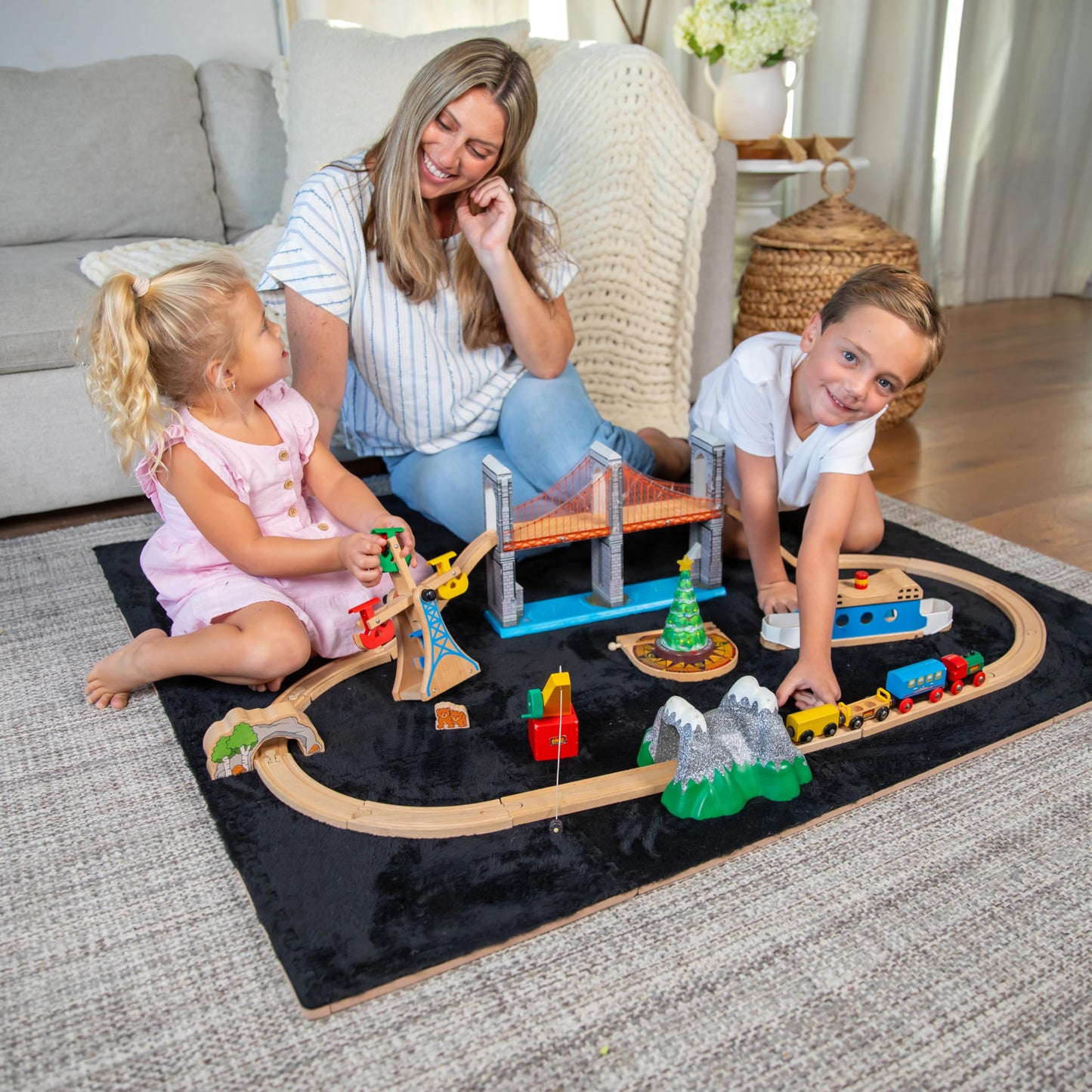 16 Piece Carpet Squares Puzzle Mat 49 x 49 Plush Interlocking Carpet Tiles  Foam Floor Tiles for Baby Play Mat - Kids Soft Play Floor Mats  Anti Slip Jigsaw Flooring Playmat Playroom Rug (Black)