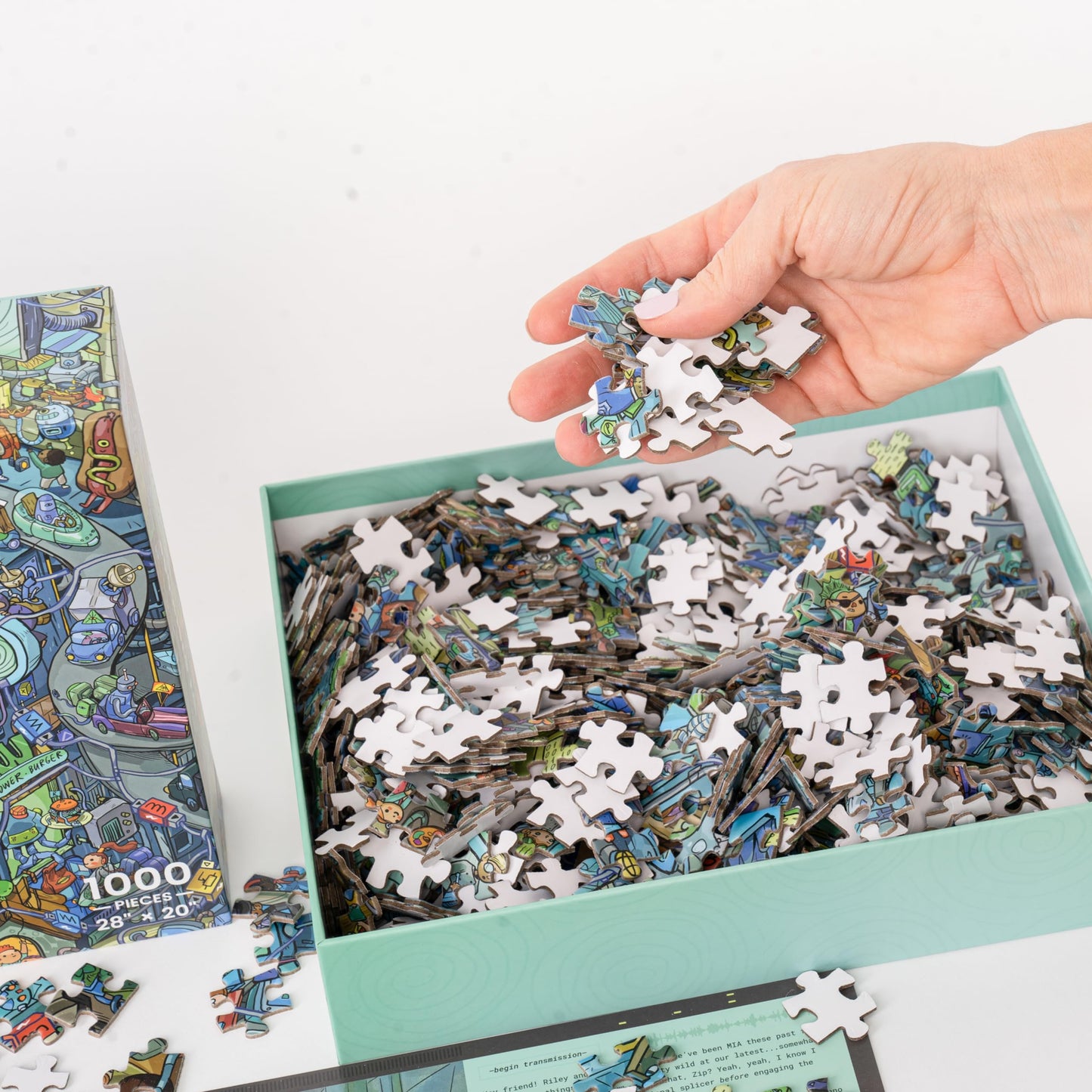 Techno Dystopia by Evermade - A Hidden Message Mystery Jigsaw Puzzle for Adults - 1000 Pieces, Beautifully Detailed 20'' x 28''
