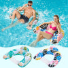 2 Pack Pool Floats Adult,OKSUWATER Pool Floaties for Adults with Two Cup Holders Inflatable Pool Floats Chairs, Lake Floats for 
