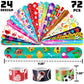 144PCS Party Favor Classroom Prizes For Kids - 72 Temporary Pre-Cut Tattoos & 72 Slap Bracelets - Fun Party Favors for Boys & Gi