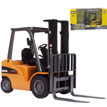Gemini&Genius 1/50 Scale Diecast Forklift Truck Toys Engineering Vehicle Fork Truck Construction Alloy Warehouse Vehicle Models 