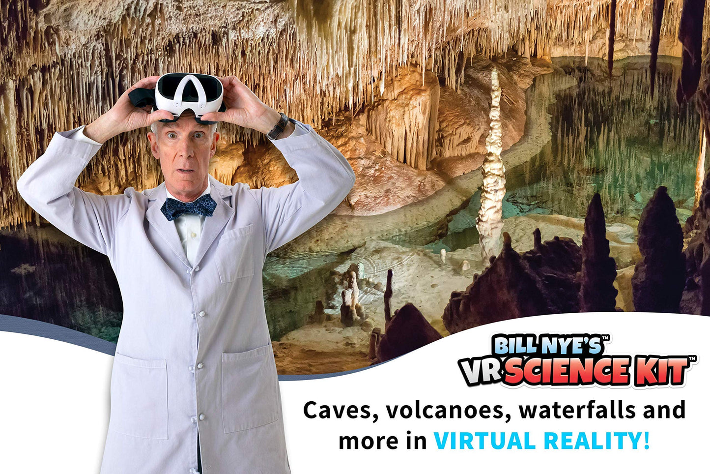 Abacus Brands Bill Nye'S Vr Science Kit - Virtual Reality Kids Science Kit, Book And Interactive Stem Learning Activity Set (Full Version - Includes Goggles) - For Ages 8 And Up