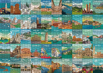 Italy Puzzle 1000 Piece For Adults, Cinque Terre Rome Travel Jigsaw Puzzles City Florence, Europe Landscape Nature Puzzle For Ad
