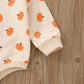Fybitbo Halloween Baby Girl Boy Clothes Pumpkin Romper Sweatshirt Onesie Long Sleeve Bodysuit Top Fall Winter Outfit (Cute Pumpkin Onesie,6-12 Months)