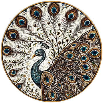 Peacock Wooden Puzzles for mature-themeds  300pcs Wooden Jigsaw Puzzles for mature-themeds  Peacock Unique Shaped Jigsaw Puzzles Creative Gift for Friend Family Game Large Size 15'' x 15''