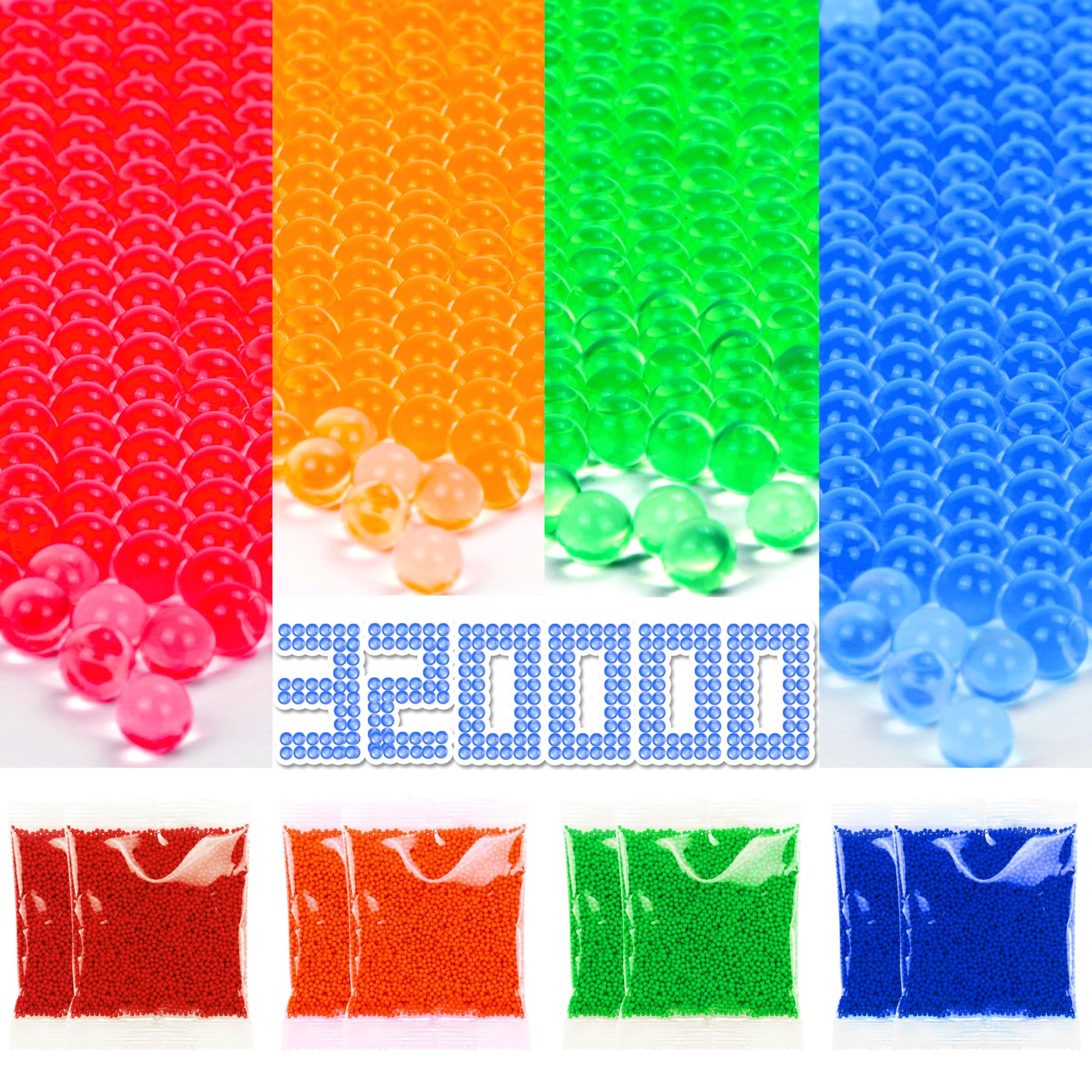 Palonu Balls Blaster Ammo Splat Refill(7-8 Mm, 32 Pack,320000 Pcs), Gel 7.5Mm Blasters Bullets, Mix Colour, For Ages 14+