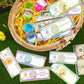 Juleasel 100 Pcs Easter Egg Fillers-Bunny Money Coupons, Paper Easter Egg Tokens Basket Stuffers, 60 Redeemable Coupons+30 Blank