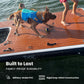 DOK Inflatable Dock Platform - 8' x 5' Non-Slip EVA Foam, Black, Military Grade, Water Ramp for Pool, Dock & Lake Access