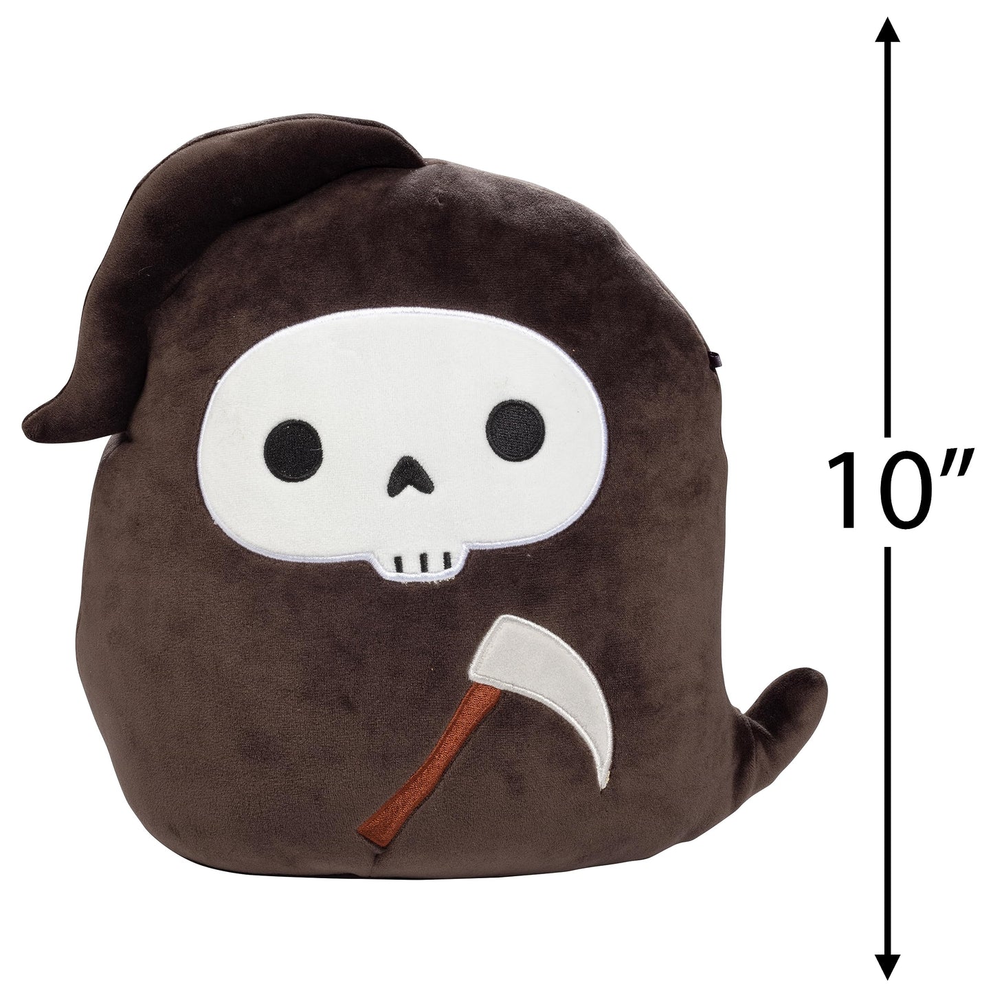 Squishmallows 10-Inch Otto The Grim Reaper Plush Toy - Soft Black Collectible Stuffed Animal for Kids, Girls & Boys - Model SQHW00688