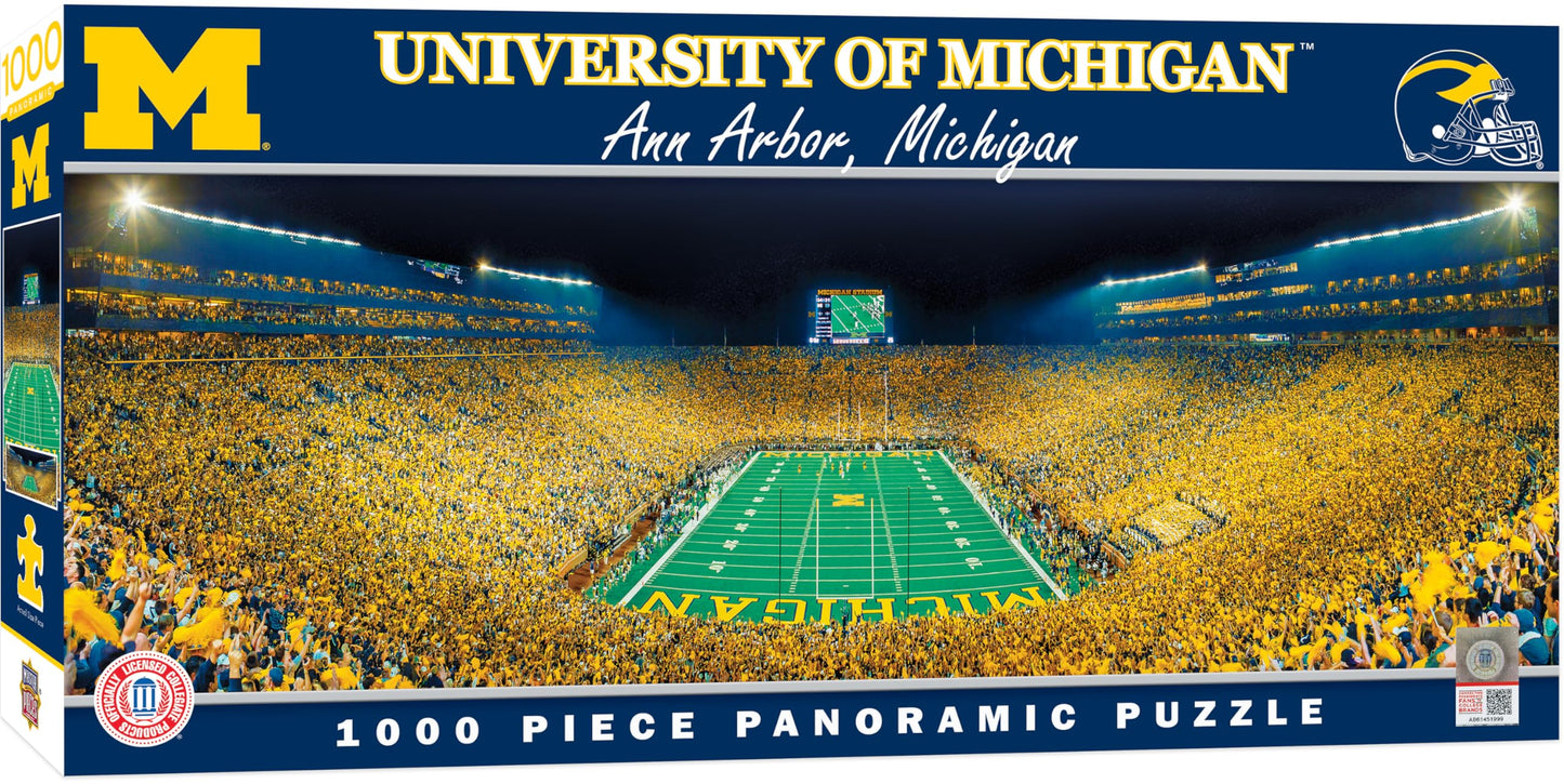 Masterpieces Ncaa Panoramics 1000 Puzzles Collection - Michigan Ncaa Panoramics 1000 Piece Jigsaw Puzzle