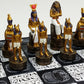 Hpl Egyptian Anubis Buff And Gold Set Of Chess Men Pieces - No Board