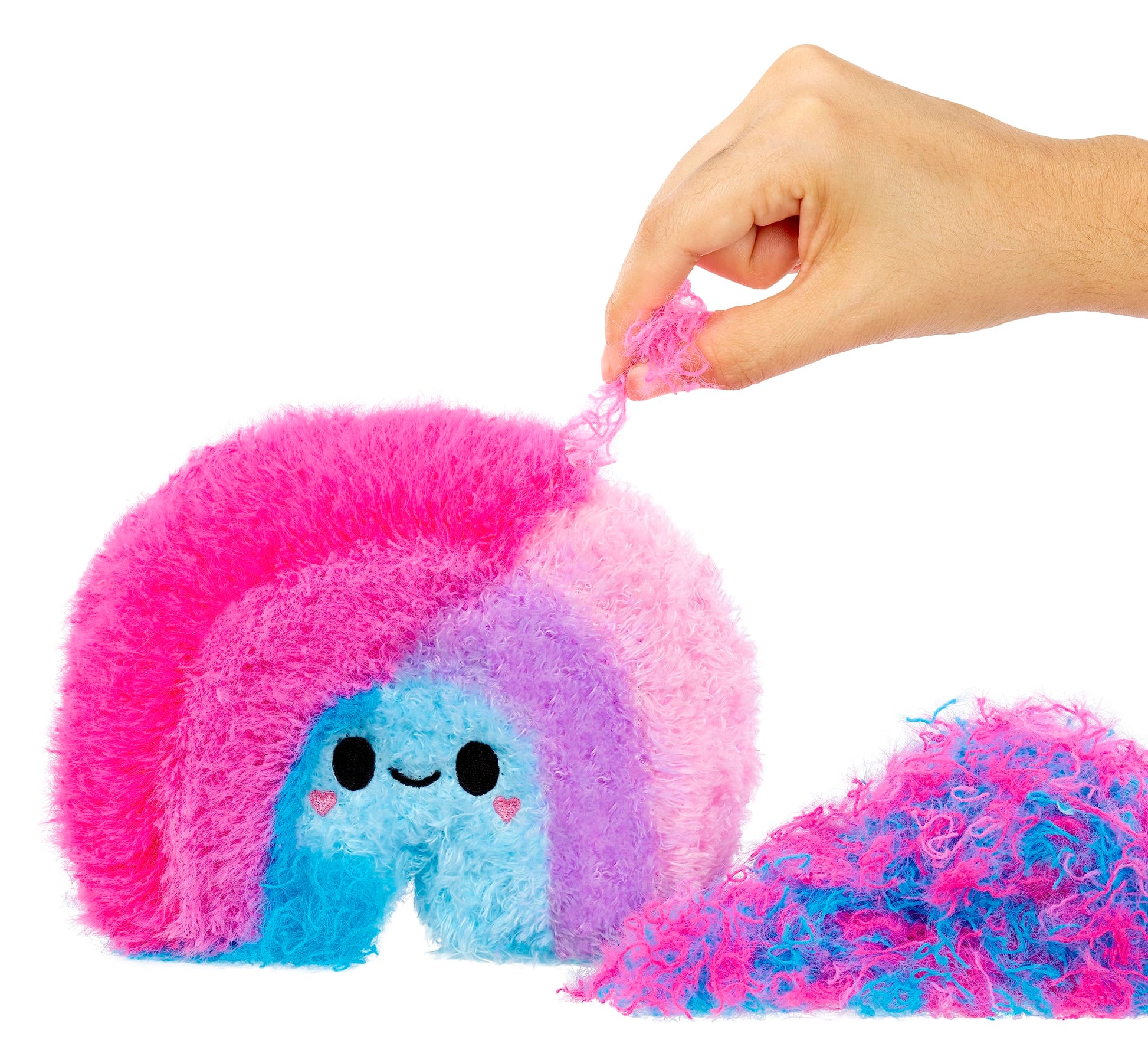 Fluffie Stuffiez Rainbow Small Collectible Feature Plush - Surprise Reveal Unboxing With Huggable Asmr Fidget Diy Fur Pulling, Ultra Soft Fluff