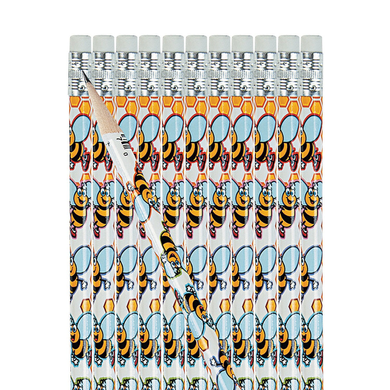 Fun Express Bee Pencils #2 Pencils for Kids - 24 pieces bee party favors