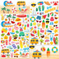 Linaye 24 Sheets Summer Beach Stickers For Kids, 1400 Pcs Beach Vinyl Waterproof Stickers For Scrapbooking,Water Bottles,Envelop
