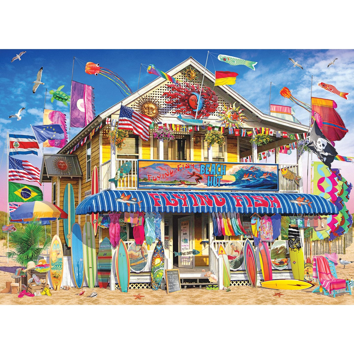RoseArt - Kodak enhanced - Surf Shack - 1000 Piece Jigsaw Puzzle for mature-themeds