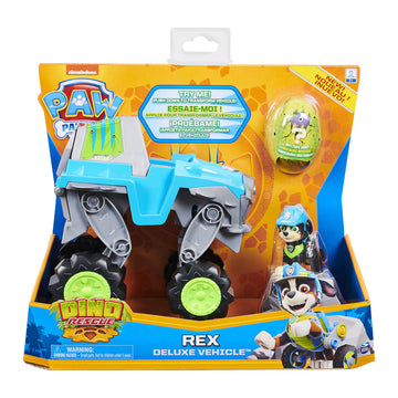 Paw Patrol Dino Rescue Rex Transforming Vehicle with Mystery Dinosaur Figure, One Size, Plastic, Model 778988320204