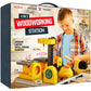 4 in 1 Woodworking Station for Kids - Wood Building Projects Kit for Boys - Real Construction Tools Sets - Boy Tool Set - Easter