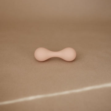 Mushie Silicone Baby Shaker Rattle Toy | Ages 3+ Months (Blush)