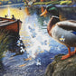 Springbok 1000 Piece Jigsaw Puzzle - Mallard Morning Glow - Unique Cut Cardboard - 24x30 inches - Model 33-11314