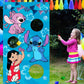 Stitch Party Supplies  Stitch Toss Games with 4 Bean Bags Set  Party Games Hanging Banner Outdoor tossing Game for Boys Girls  Stitch Party Activities Decorations Gifts