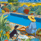 Cross & Glory - Desert Poolside Oasis - 1000 Piece Jigsaw Puzzle for Adults | Vibrant Desert Landscape and Pool Scene for Nature