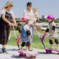 Ookkie Kids Skateboard - Pink Plastic Learner Board for Young Riders