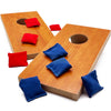 Super Fun Mini Kids Portable Cornhole Set. 2X 10.5 x 5.25 Boards with 4 Red and 4 Blue Double Lined Bags. Great Slumber Party  Sleepover or Birthday Party Game. Perfect Bag Toss Game for Your Child