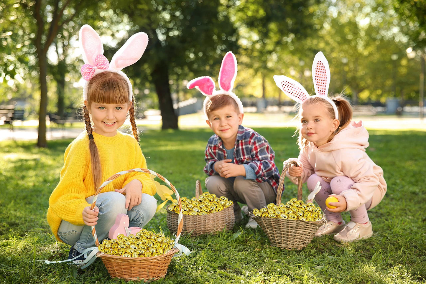 The Dreidel Company Golden Easter Eggs Metallic Gold, Goodie Basket Prize, Eggs Are Hinged, 2.38' Inch (12-Pack)