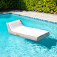 Big Joe Lux Chaise Premium Inflatable Pool Float, Black And White Cape Stripe, Premier Mesh, Durable Uv Protected Polyester Blen