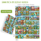 ALL4JIG National Park Glass Style Fun Jigsaw Puzzles for Adults and Kids, 1000 Pieces, Christmas Secret Santa Gift, White Elepha