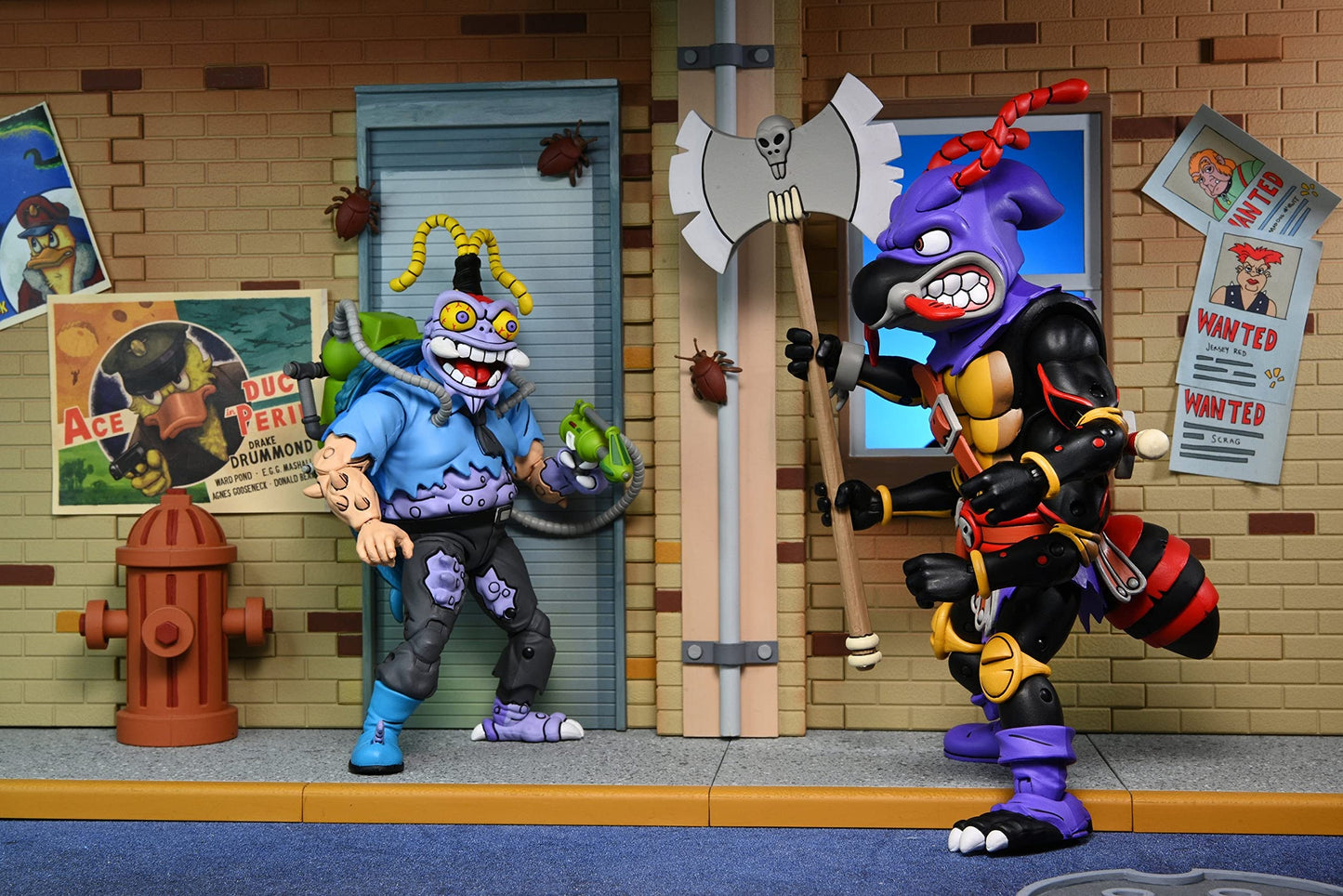 NECA Teenage Mutant Ninja Turtles 7 Scale Antrax & Scumbug Collectible Action Figures Set