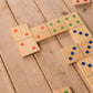 Triumph 28-Piece Wood Lawn Outdoor Large-Format Domino Set Includes Storage Carry Bag