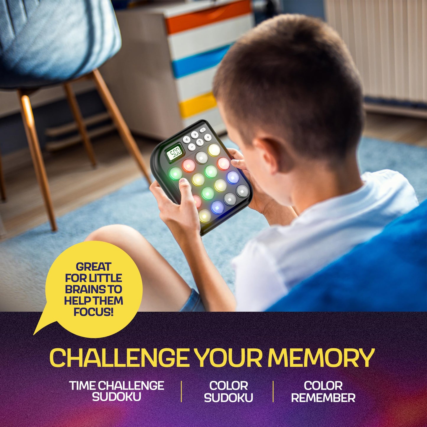 6 In 1 Brain Teasers & Memory Game, 6 Fun Games For Kids, Cool Handheld Toys, Easter Gifts For Teens, Best Activities For Tween Boy, Birthday Gift Ideas For Boys & Girls Ages 6-8 9 10 11 12 + Year Old