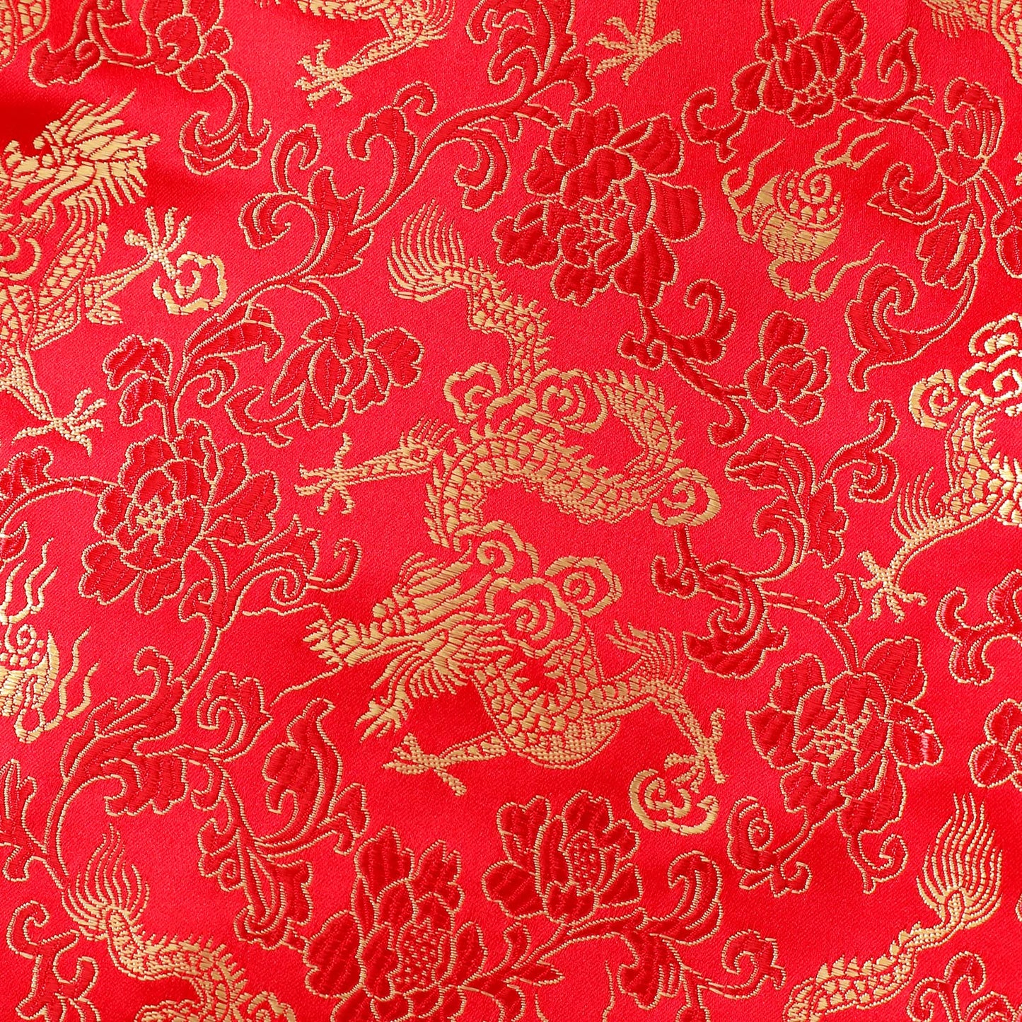 Noubeau Boy Tang Suit Dragon Long Sleeve Shirt, Red, 3-4T, Nylon/Polyester, Traditional Chinese New Year Outfit for Kids