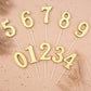 PHD CAKE 2.76 Inch Modern Gold 4 Number Birthday Candles, Gold Number Candles, Cake Number Candles, Party Celebration