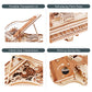 Robotime Amk81 Magic Piano 3D Puzzles For Adults-Mechanical 3D Puzzles Musical Instrument-Wooden Music Box Puzzle Kit To Build-Aesthetic Desk Decor Unique Gift For Men/Women