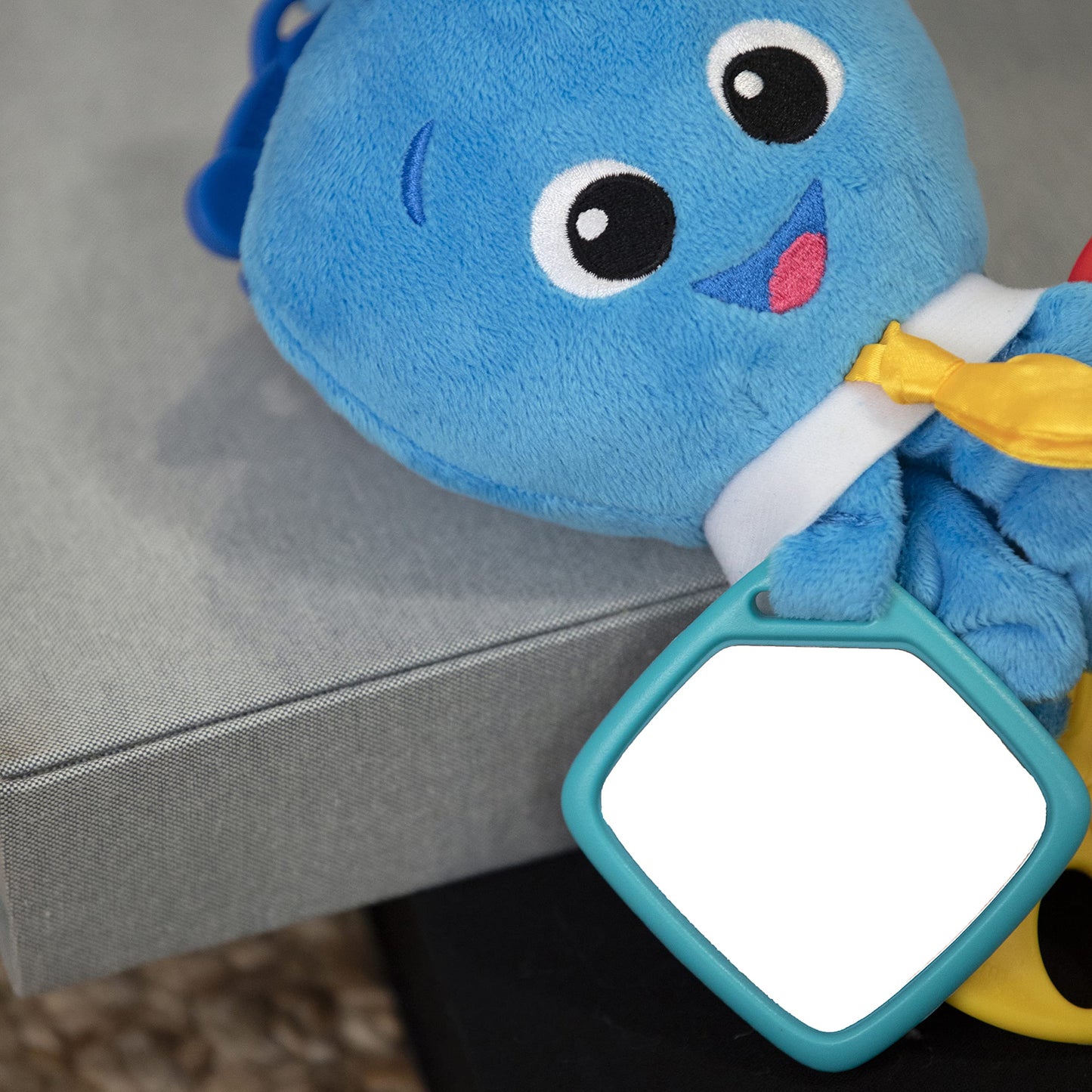 Baby Einstein Activity Arms Octopus Bpa Free Clip On Stroller Toy With Rattle And Mirror, Age Newborn + , Blue