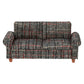 Gray Dollhouse Sofa Couch, Miniature Living Room Furniture Loveseat, Accessories For 6 Inch Dolls, 1/12 Scale