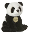 Aurora® Miyoni® Panda Stuffed Animal - 6" Black, Realistic Details, Soft Polyester, Ideal for Bedrooms or Classrooms, Model 10821