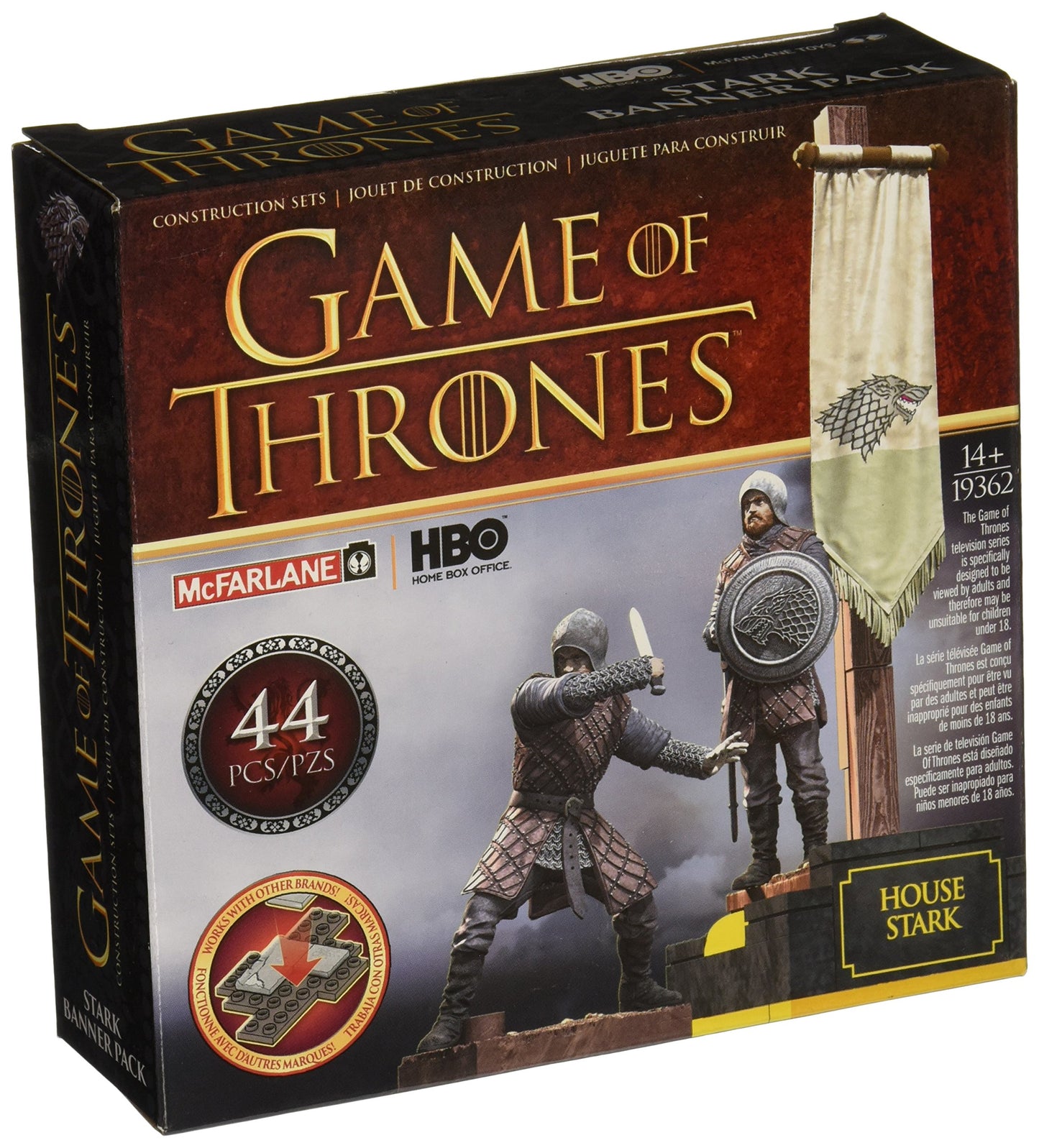 Mcfarlane Toys Game Of Thrones Stark Banner Pack Construction Set