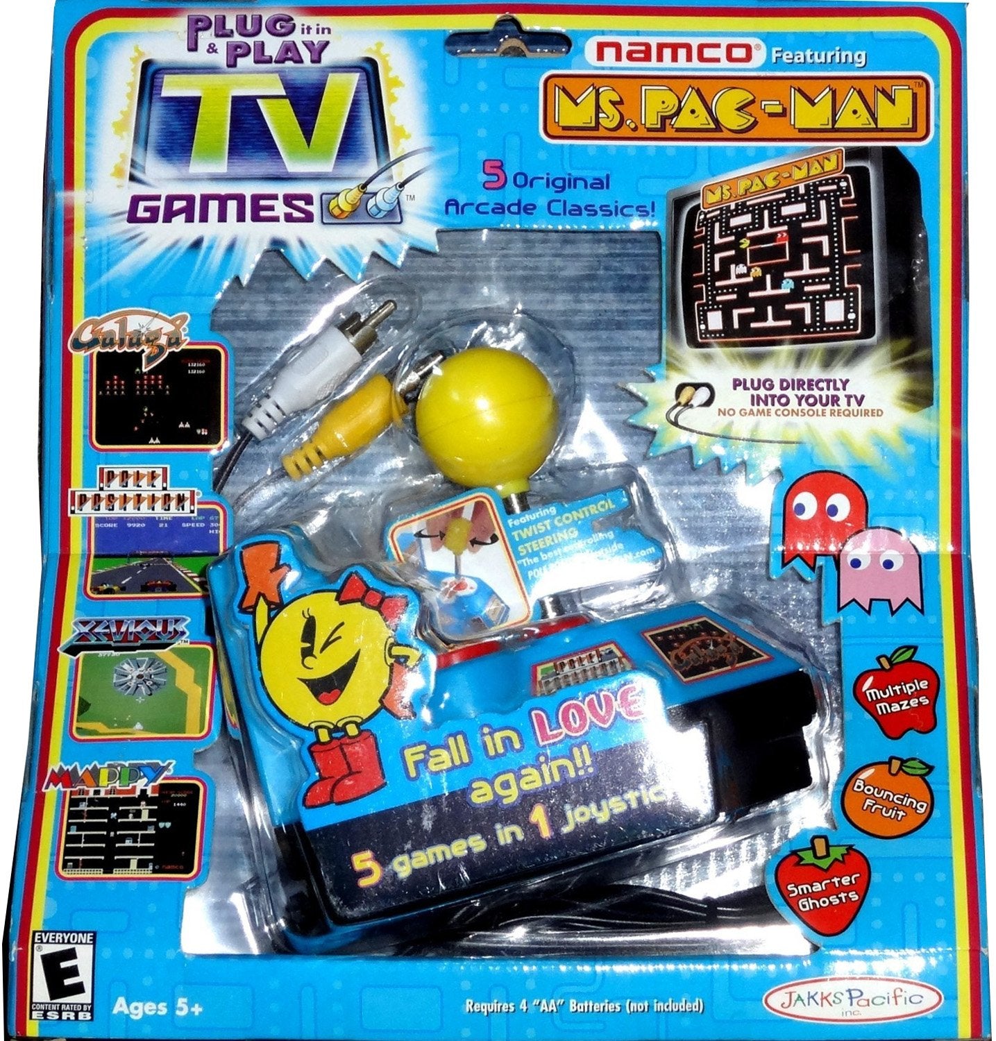 Namco Ms. Pac-Man Plug & Play With 5 Tv Games