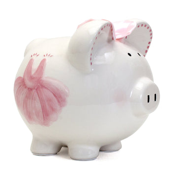 Child To Cherish Ceramic Piggy Bank For Girls, Sparkle Ballet