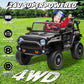 Joyracer Xl 2 Seater Ride On Car For Big Kids, 24V 4Wd/2Wd Switchable Kids Electric Toys Car, 4X200W Powerful Motors, 20'' Wide